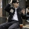 1328 Patchwork bomber jacket