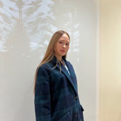 1050 โค้ท Bers เขียวสก๊อต หญิง