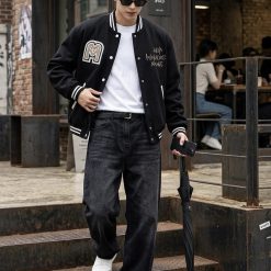 1328 Patchwork bomber jacket