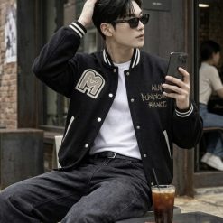 1328 Patchwork bomber jacket