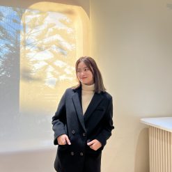 1198 โค้ทขนสัตว์เกาหลี รุ่นเข็มขัด