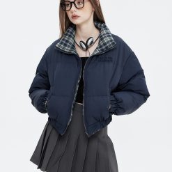 1327 Nariele โค้ทขนเป็ดสก็อต ใส่ได้ 2 ด้าน