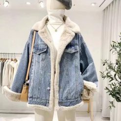 1124 แจ็คเก็ตยีนส์บุขน สองด้าน