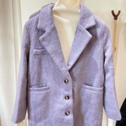 1225 Purple Wool Coats