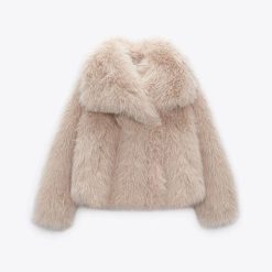 1212 ZR เสื้อขนเฟอร์มีปก