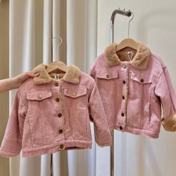 9019 90S Pink Coat Kids