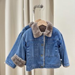 9084 เสื้อยีนส์บุขนน้ำตาล