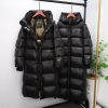 1368 Long Black Gold Down Coats 3
