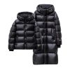 1368 Long Black Gold Down Coats 4