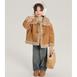 9148 โค้ทขนแกะน้ำตาล