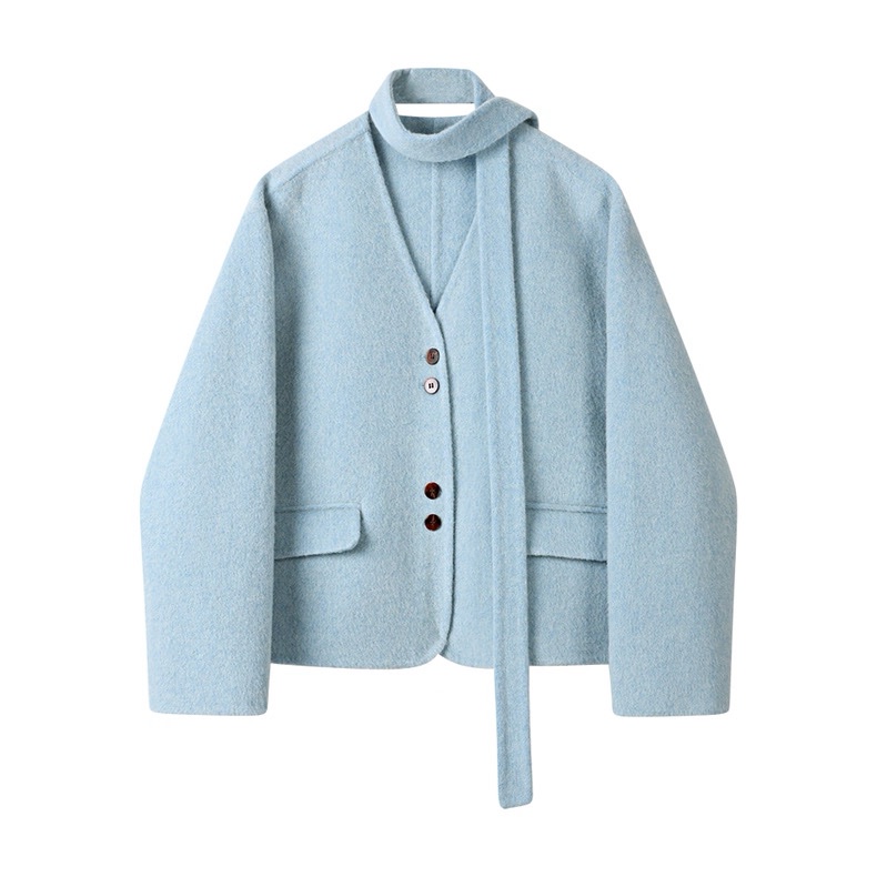NC005 Cashmere Tie-Neck Coats - Image 4