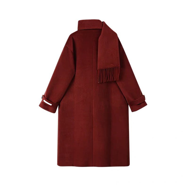 NC001 Christmas red winter coats & scarf - Image 3