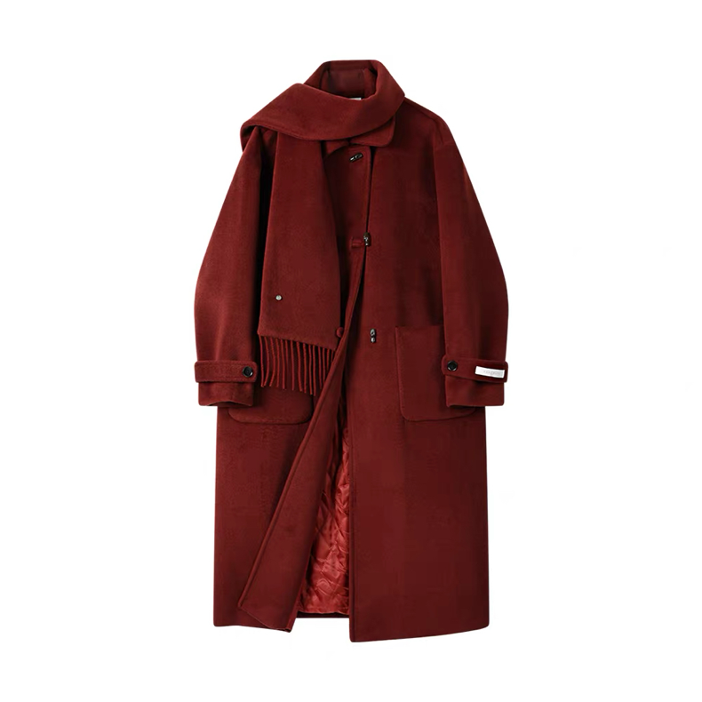 NC001 Christmas red winter coats & scarf 2