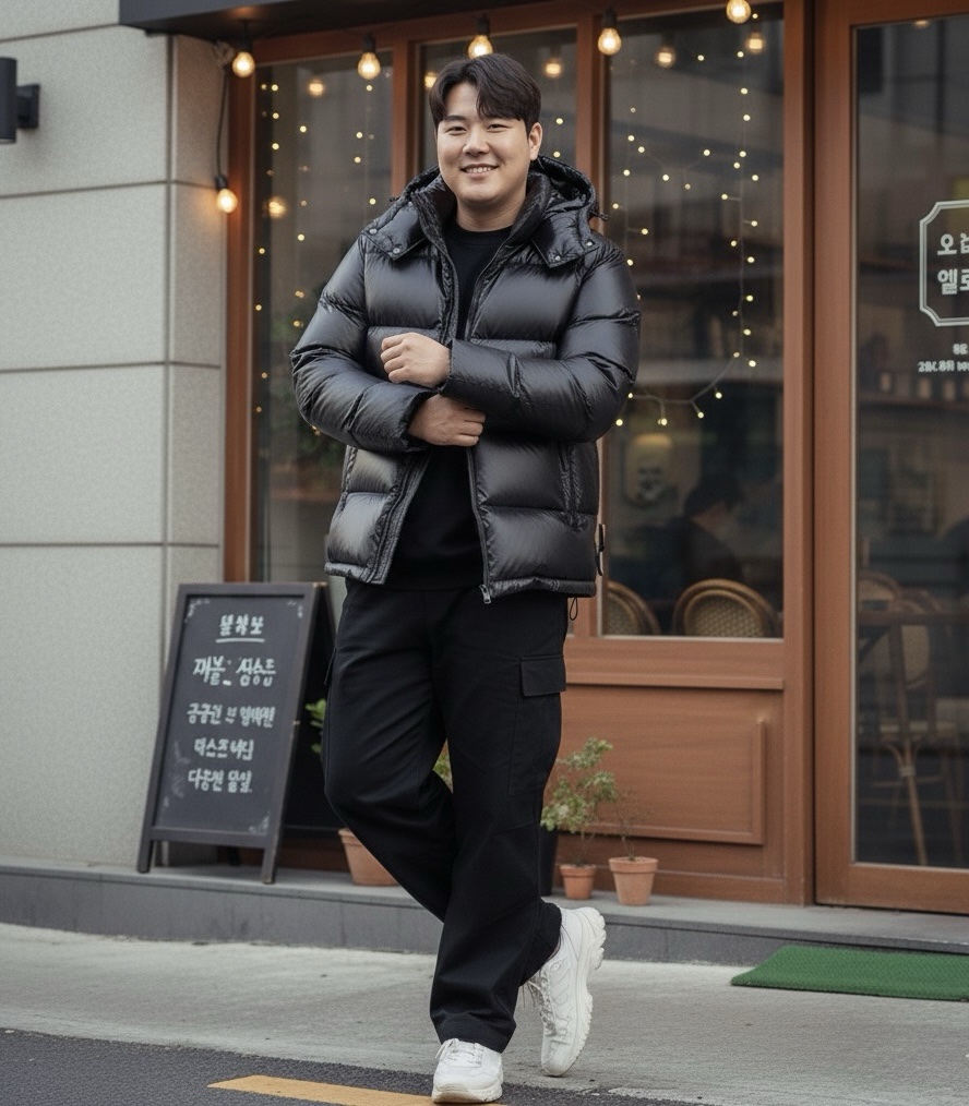 1401 Big size Black Gold Down Jacket 4