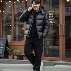 1401 Big size Black Gold Down Jacket