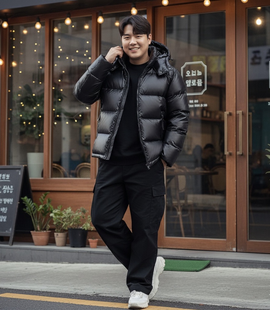 1401 Big size Black Gold Down Jacket