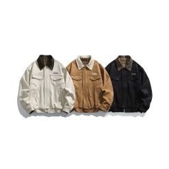 1411 Vintage Plaid-Collar Jacket