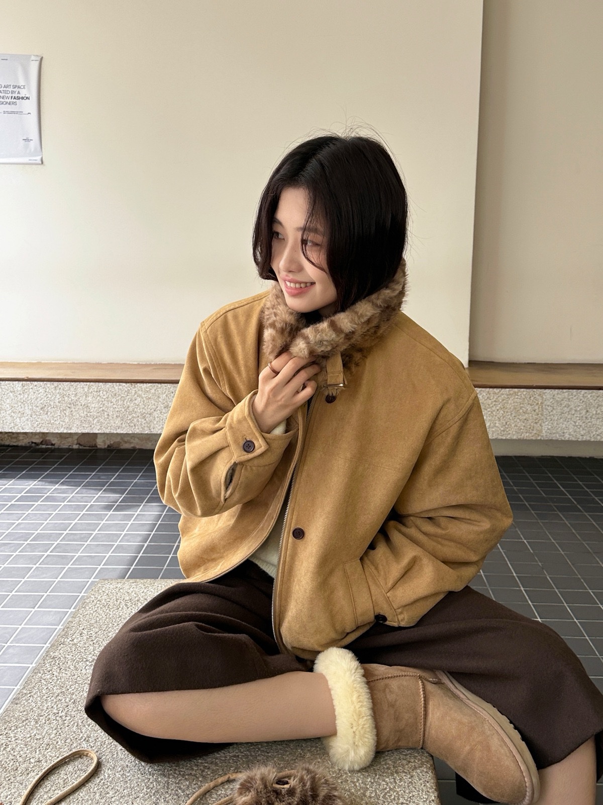 1420 Luxe Suede Fur Jacket 26