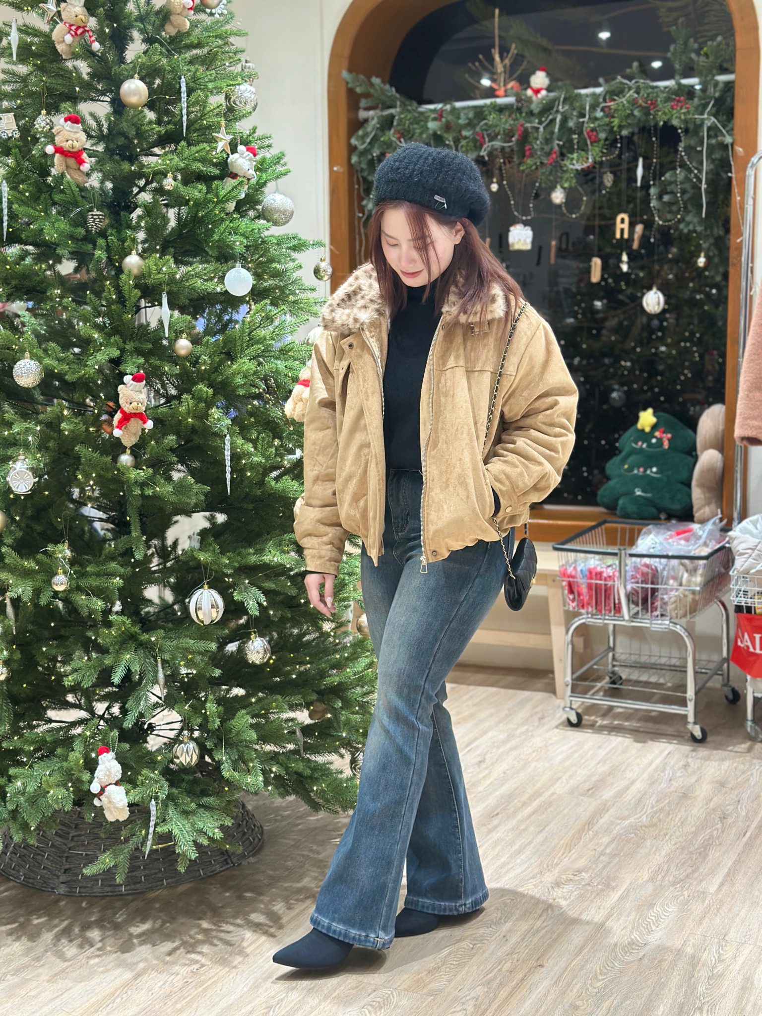 1420 Luxe Suede Fur Jacket 3