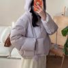 1427 Pom Pom Knit Hood Puffer 13