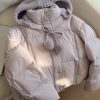 1427 Pom Pom Knit Hood Puffer 14