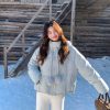 1427 Pom Pom Knit Hood Puffer 6