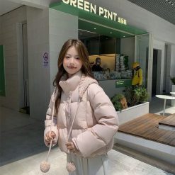 1427 Pom Pom Knit Hood Puffer 7