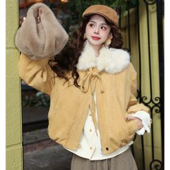 1428 Cute Fur Suede Jacket 11