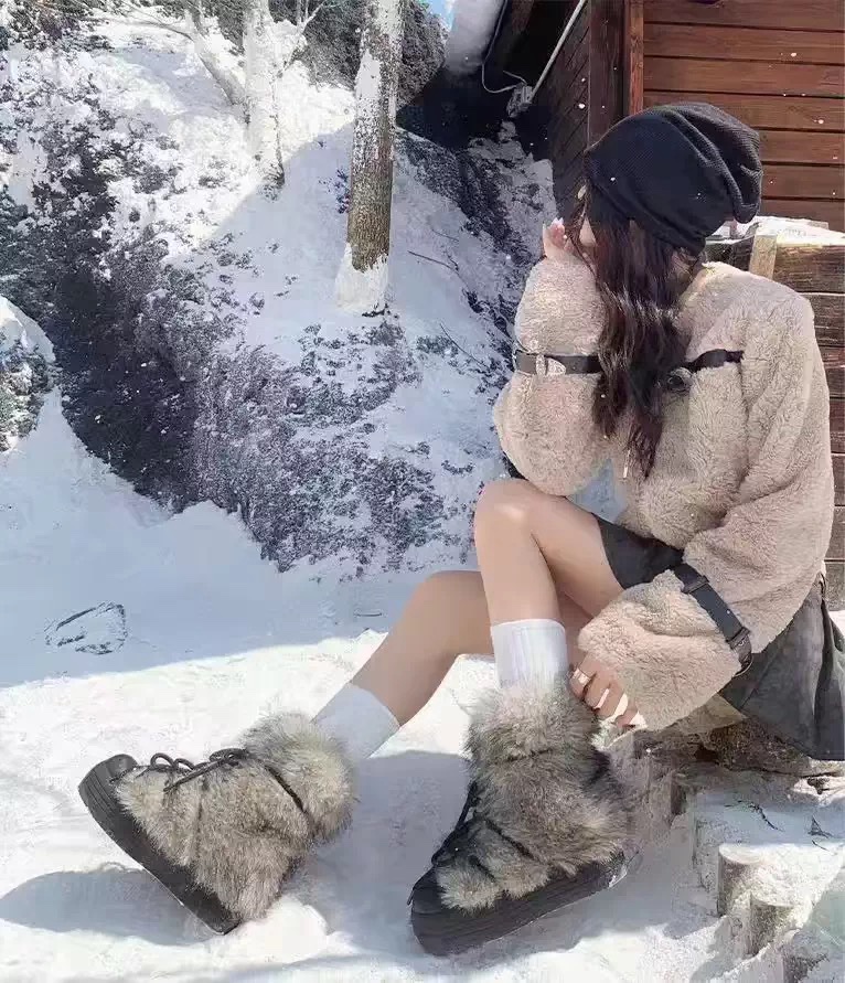 8071 Snowy Fur Boots 5