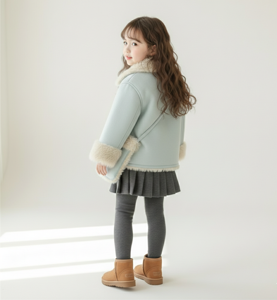 9182 Baby Sky Suede Coat - Image 2