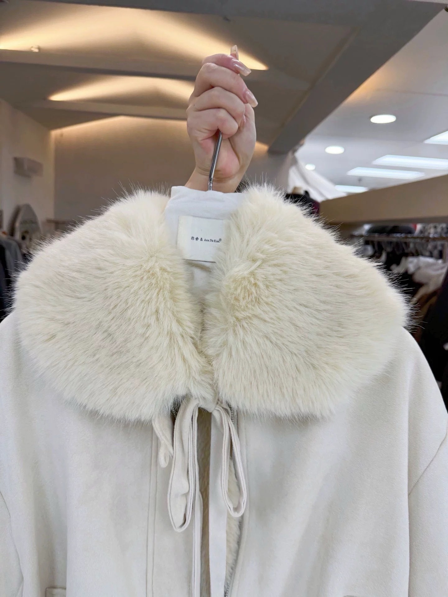 1428 Cute Fur Suede Jacket - Image 9