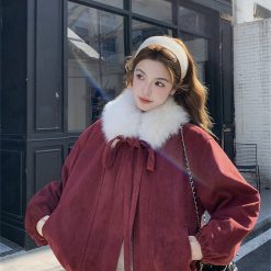 1428 Cute Fur Suede Jacket