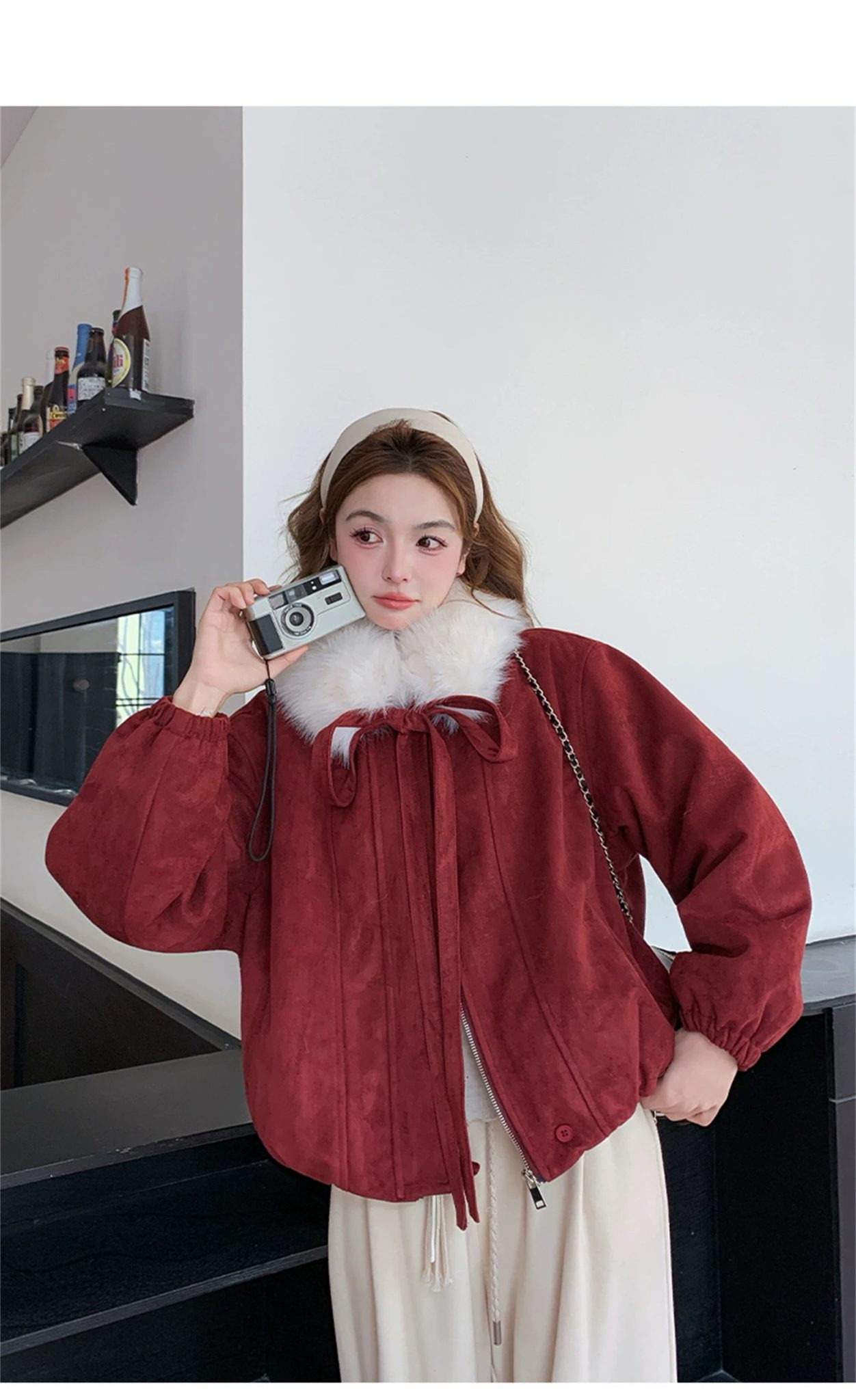 1428 Cute Fur Suede Jacket - Image 15