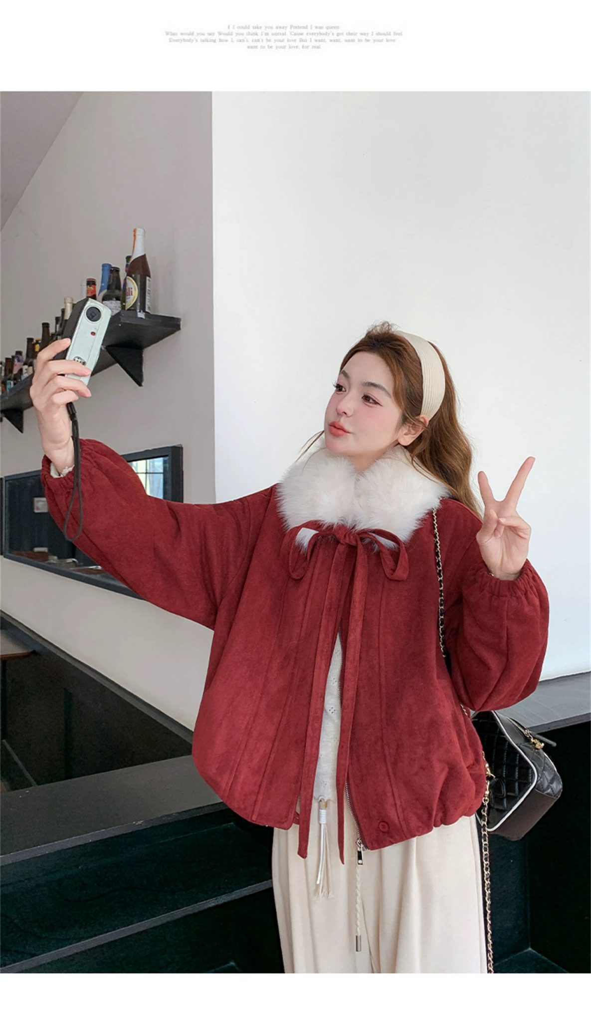 1428 Cute Fur Suede Jacket - Image 16