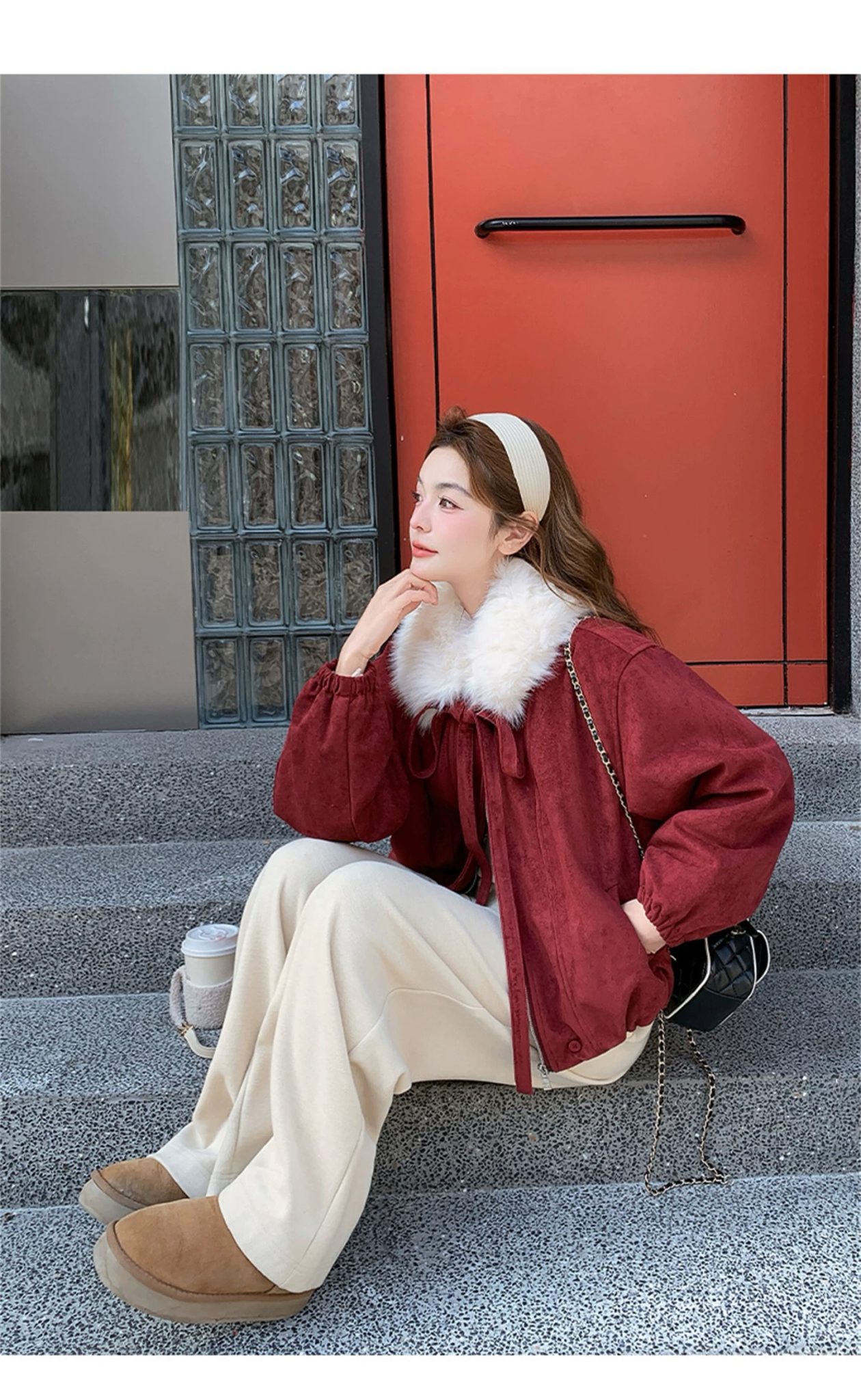 1428 Cute Fur Suede Jacket - Image 19