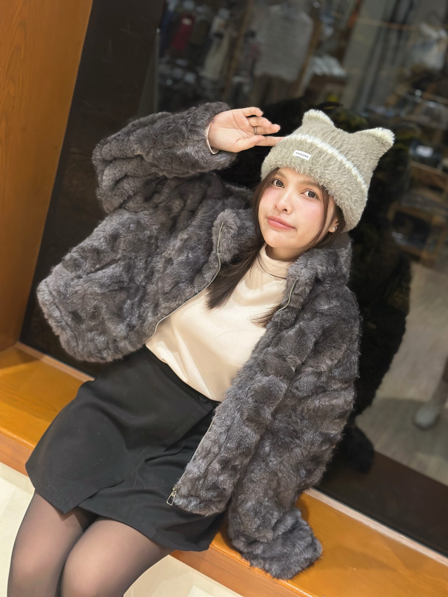 1438 Velour Fur Jacket 2