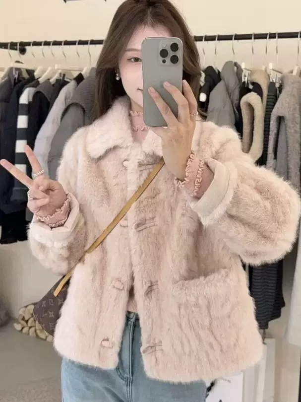 1439 Rosy Milky Tie Coat - Image 6