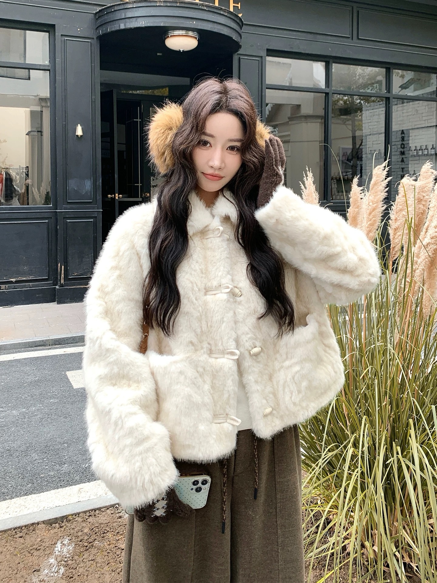 1439 Rosy Milky Tie Coat - Image 5