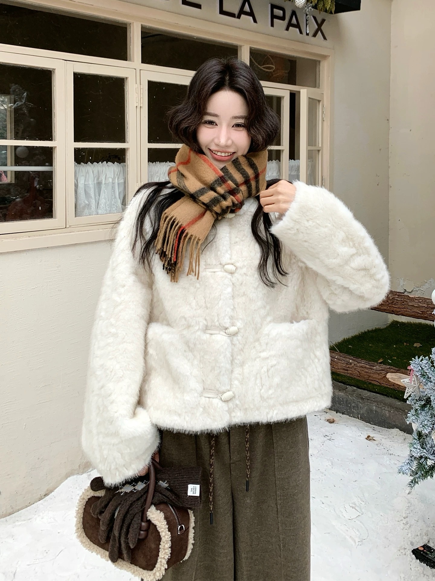 1439 Rosy Milky Tie Coat - Image 2