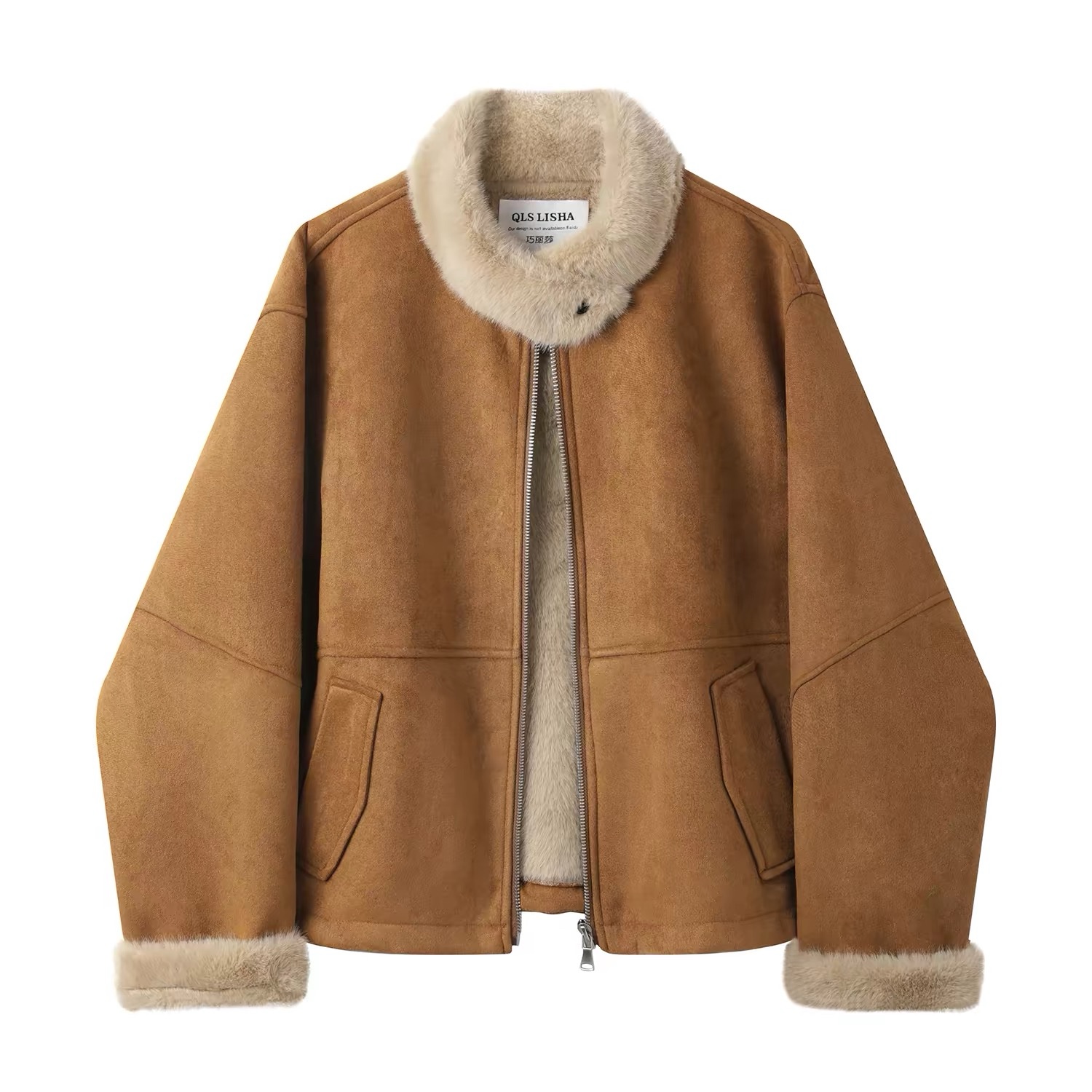 1449 Fluffy Mink Zip Jacket 15