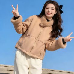 1449 Fluffy Mink Zip Jacket