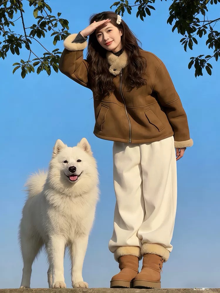 1449 Fluffy Mink Zip Jacket - Image 5