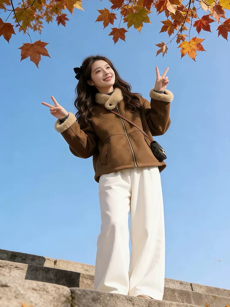 1449 Fluffy Mink Zip Jacket - Image 6