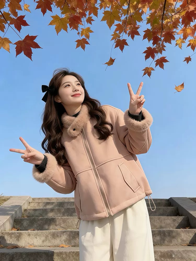 1449 Fluffy Mink Zip Jacket - Image 10