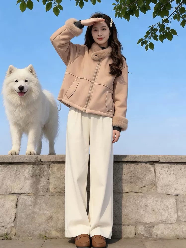 1449 Fluffy Mink Zip Jacket - Image 11