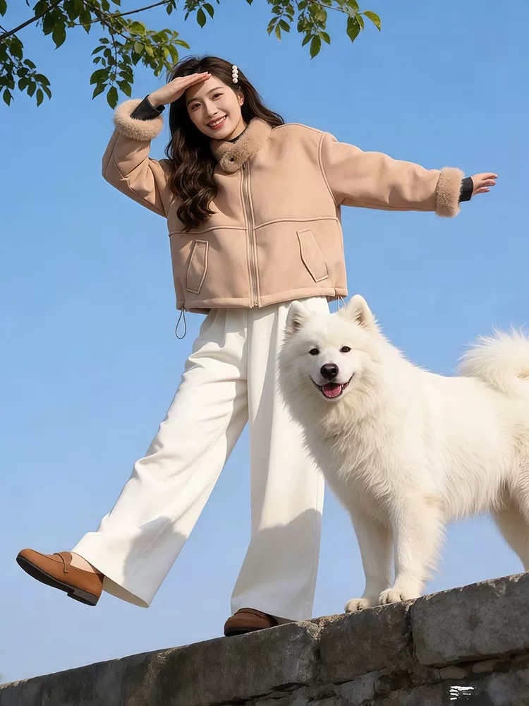 1449 Fluffy Mink Zip Jacket - Image 12