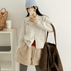 2081 Have A Nice Day Knit - เบจ