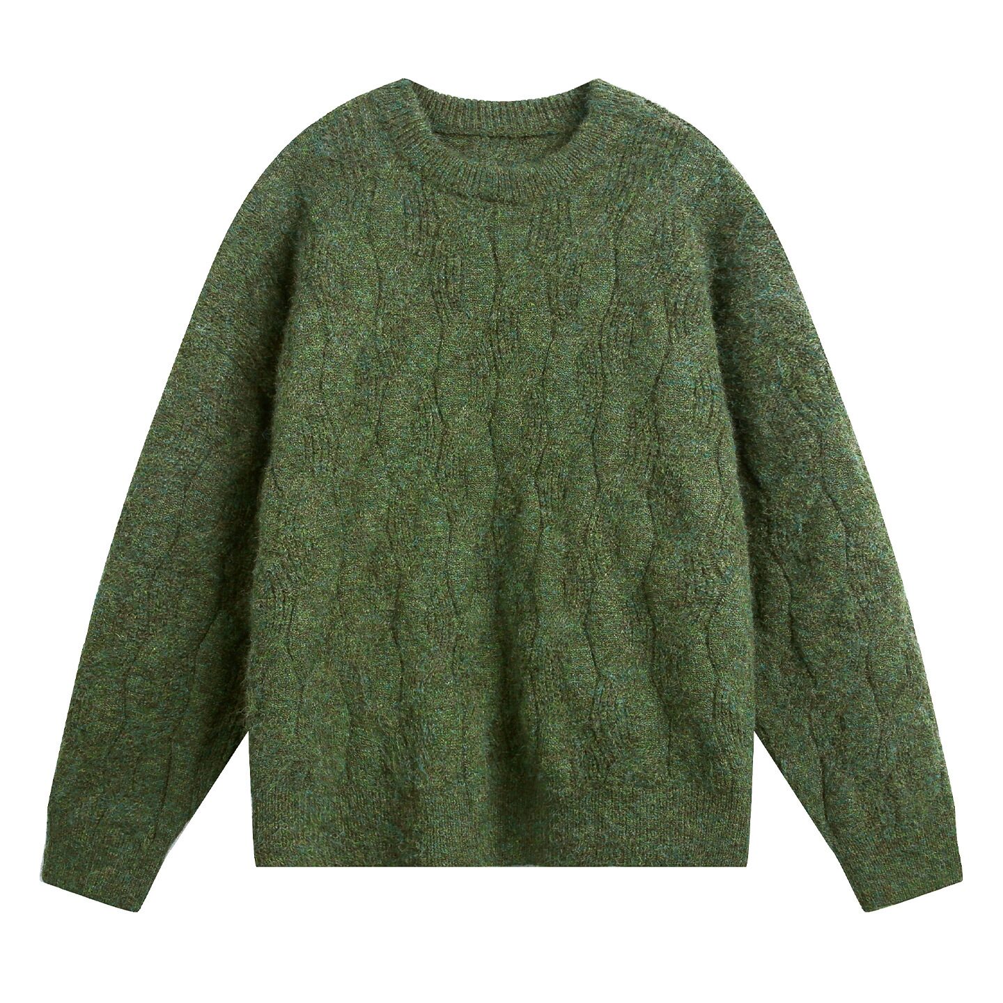 2085 Chunky Knit Sweater - เขียว, 3XL