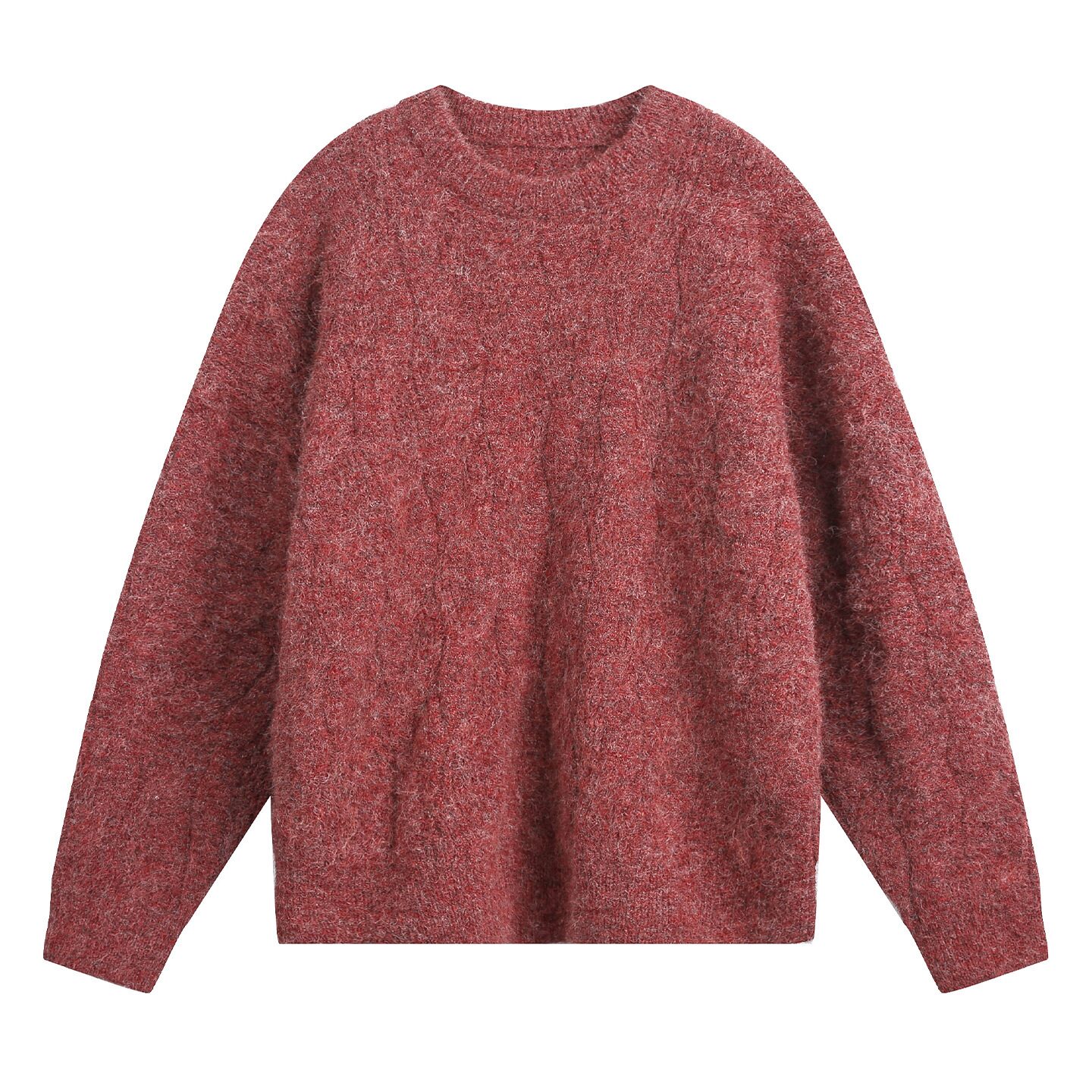 2085 Chunky Knit Sweater - แดง, 3XL