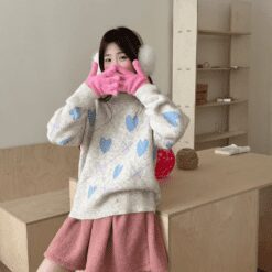 2087 Sweet Heart Argyle Knit